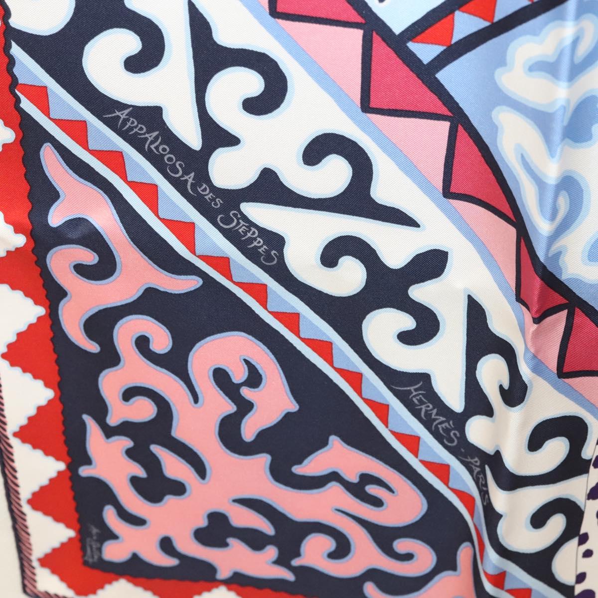 HERMES Carre 90 Scarf ""Appaloosa des Steppes"" Silk Purple Auth am8221