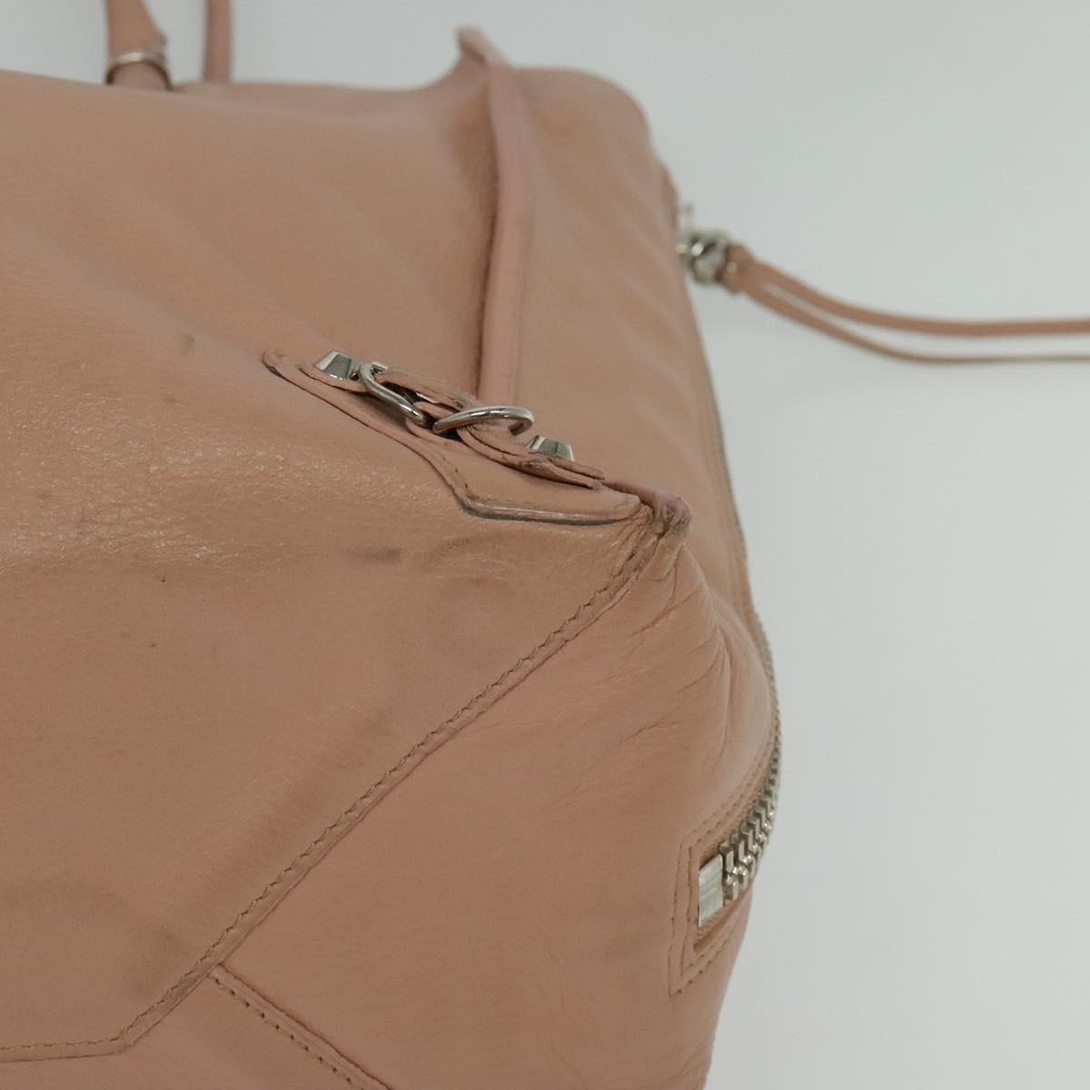 BALENCIAGA Mini Paper A4 Hand Bag Leather Pink 357330 Auth am8223V