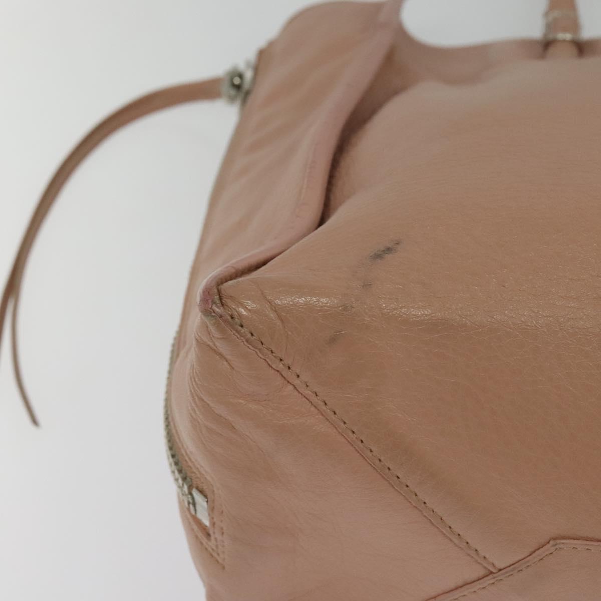BALENCIAGA Mini Paper A4 Hand Bag Leather Pink 357330 Auth am8223V