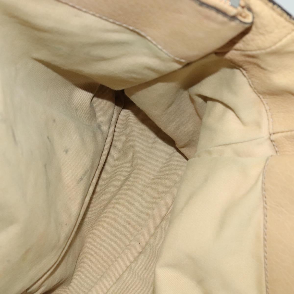 Chloe Paddington Tote Bag Leather Beige Auth am8249