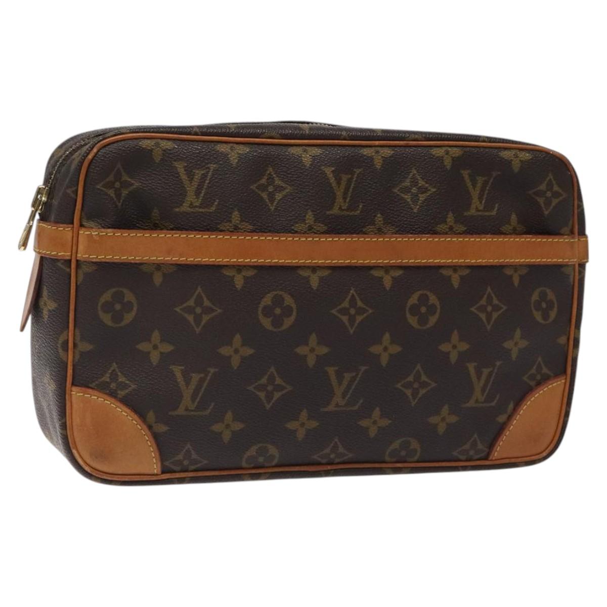LOUIS VUITTON Monogram Compiegne 28 Clutch Bag M51845 LV Auth am8257