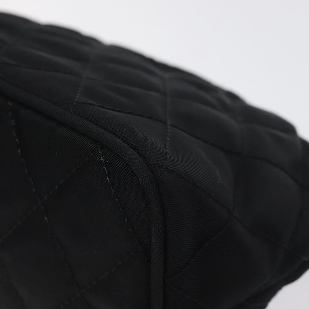 PRADA Pouch Nylon Gold Black Auth am8260