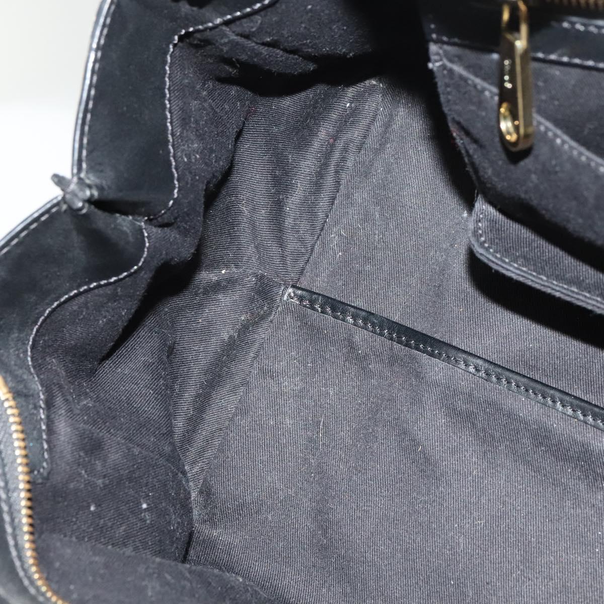 Chloe Alice Hand Bag Leather 2way White Black gold Auth am8264