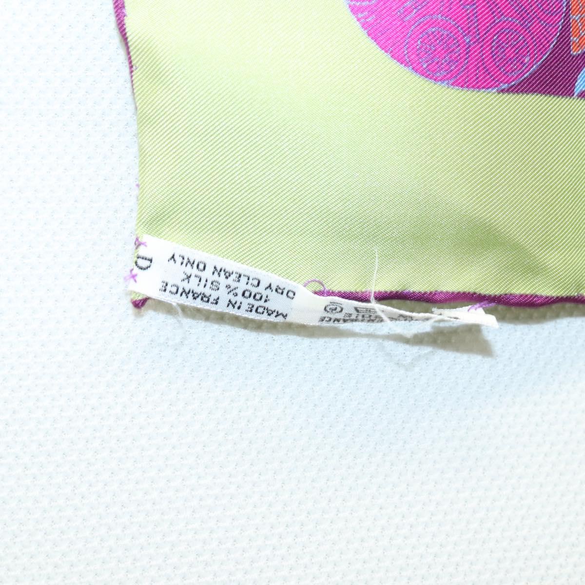 HERMES Carre 90 Scarf ""TORANA"" Silk Pink Auth am8276