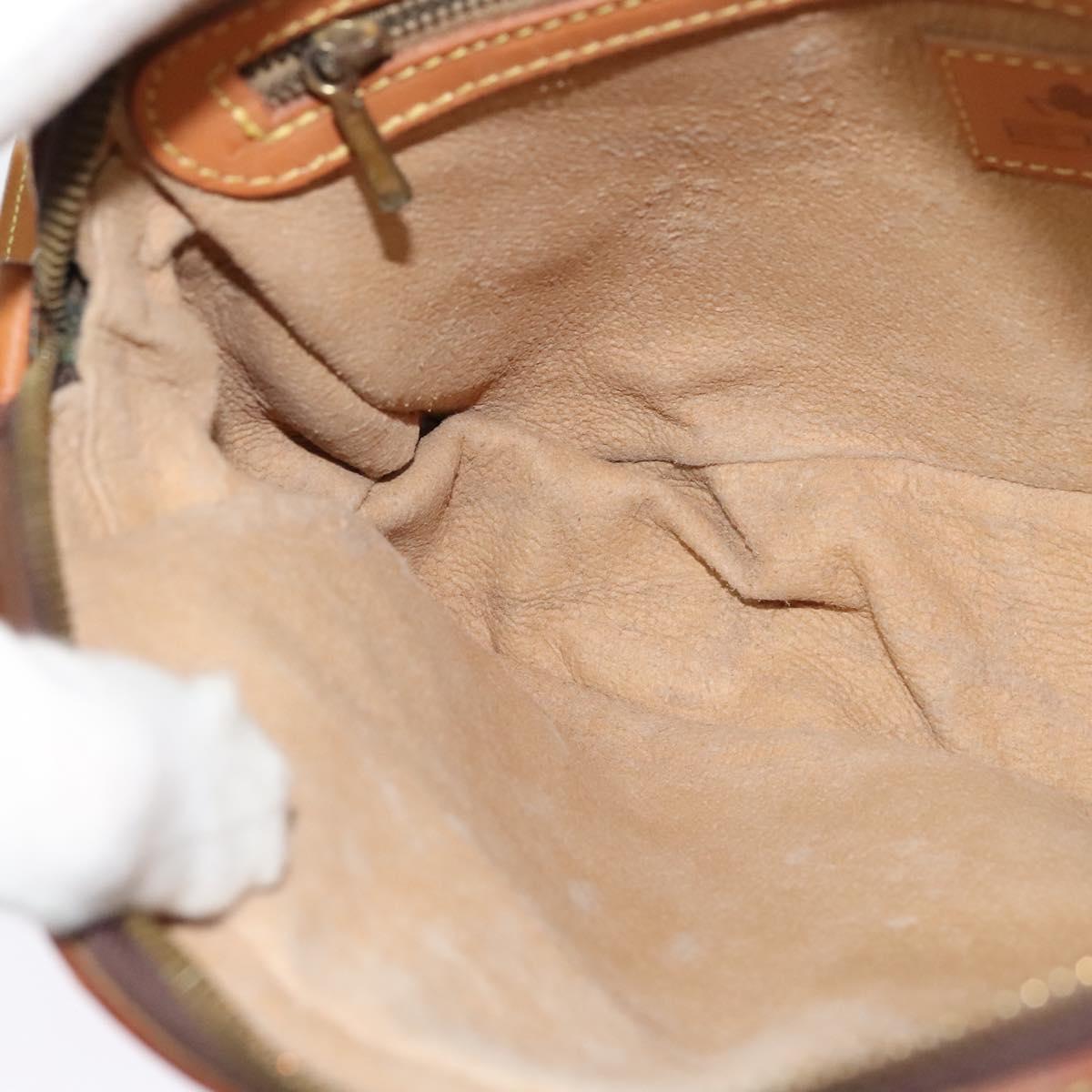 ETRO Paisley Shoulder Bag PVC Brown Gold Auth am8284