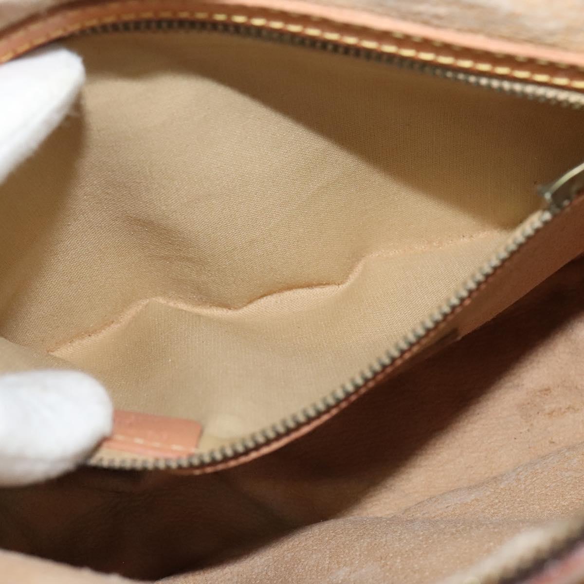 ETRO Paisley Shoulder Bag PVC Brown Gold Auth am8284