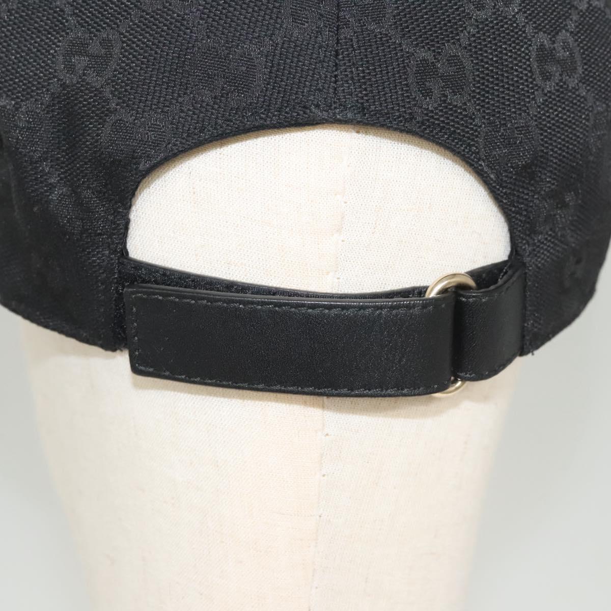 GUCCI GG Canvas Web Sherry Line Cap L Black Red Green 200035 Auth am8293