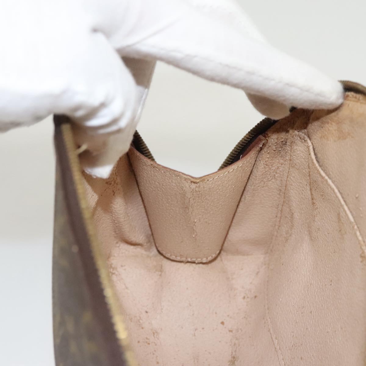 LOUIS VUITTON Monogram Trousse Demi Ronde Cosmetic Pouch M47520 LV Auth am8318