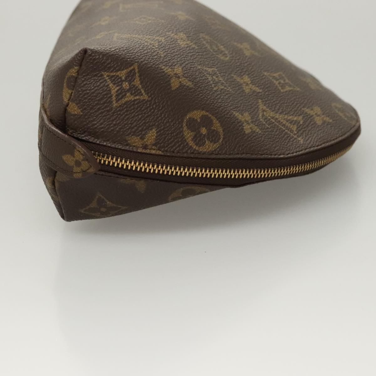LOUIS VUITTON Monogram Trousse Demi Ronde Cosmetic Pouch M47520 LV Auth am8318