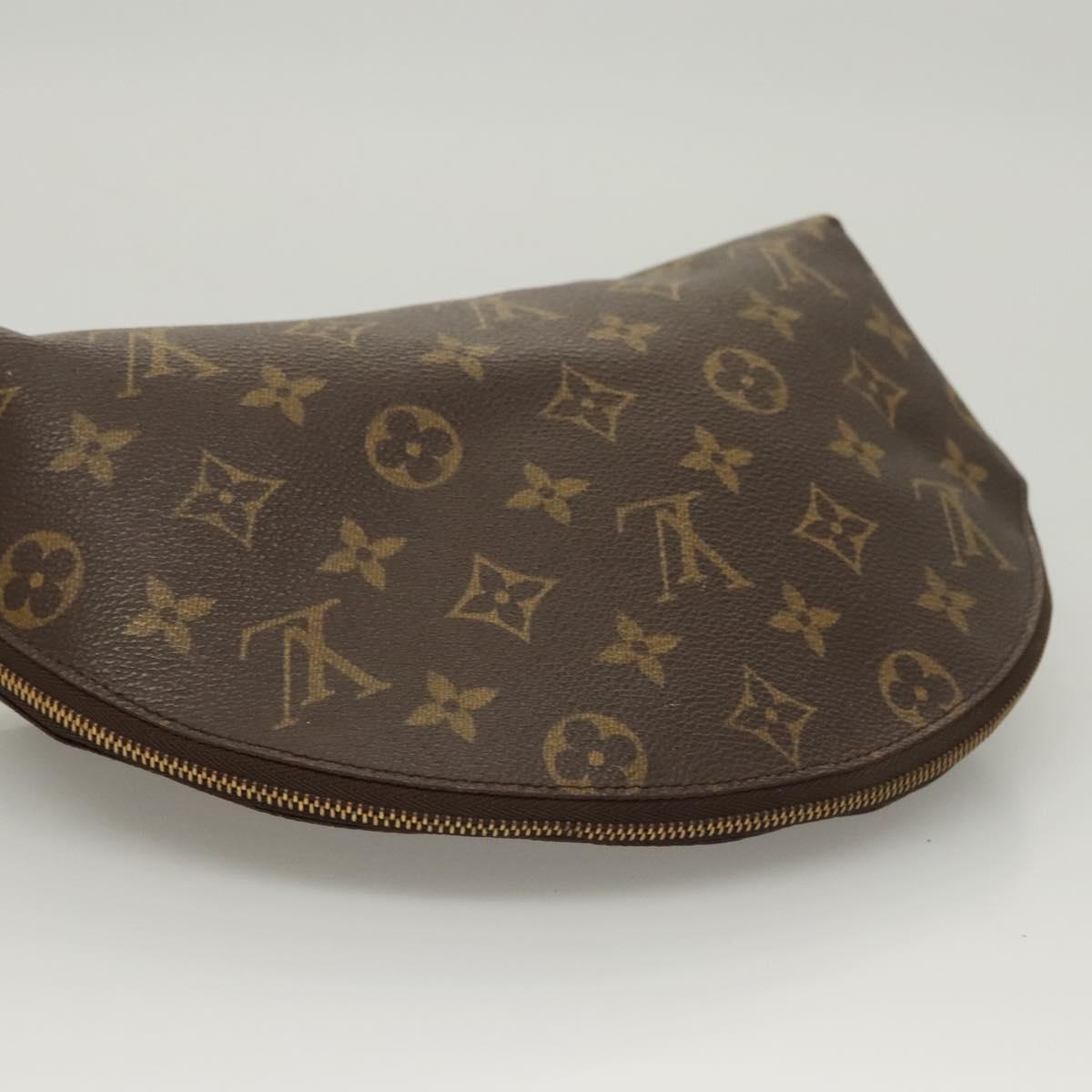 LOUIS VUITTON Monogram Trousse Demi Ronde Cosmetic Pouch M47520 LV Auth am8318
