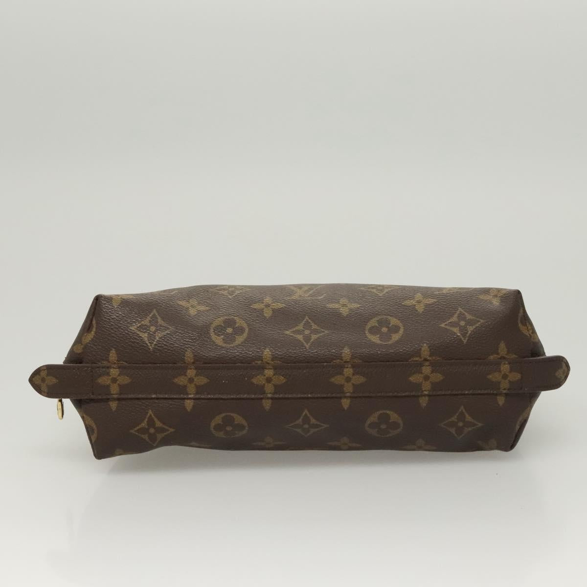LOUIS VUITTON Monogram Trousse Demi Ronde Cosmetic Pouch M47520 LV Auth am8318