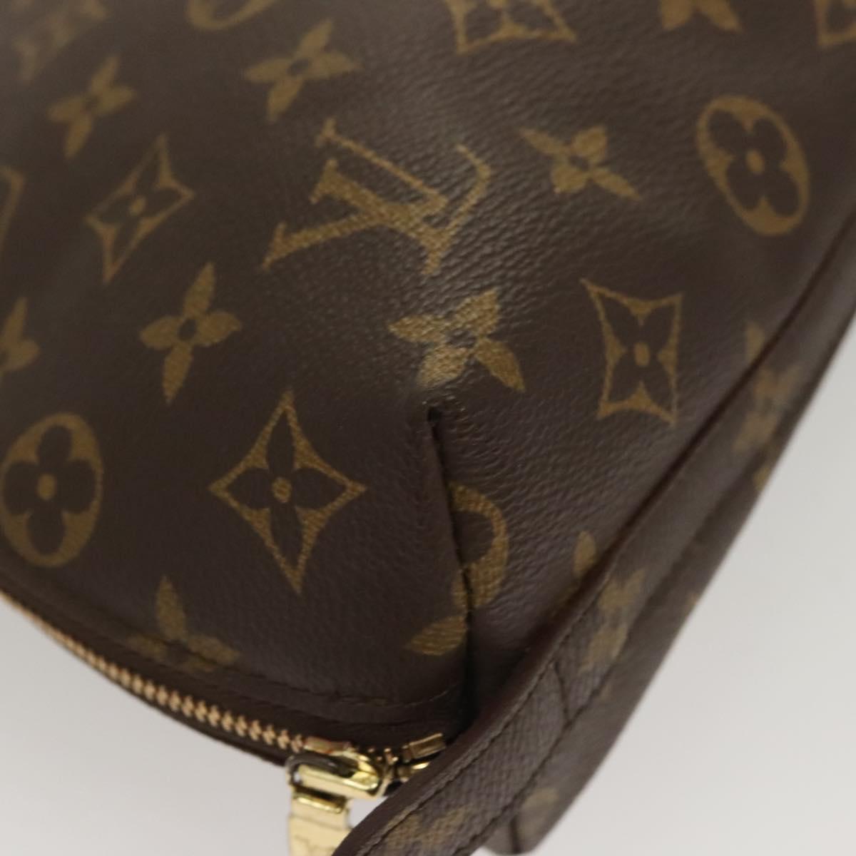 LOUIS VUITTON Monogram Trousse Demi Ronde Cosmetic Pouch M47520 LV Auth am8318