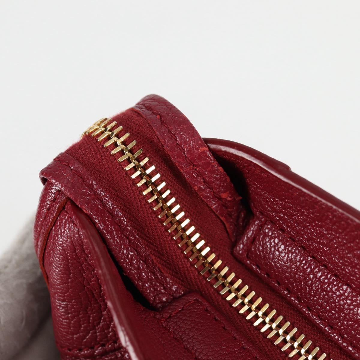 BALENCIAGA Classic Metallic Edge City S Bag Leather Red Gold 432831 Auth am8323M