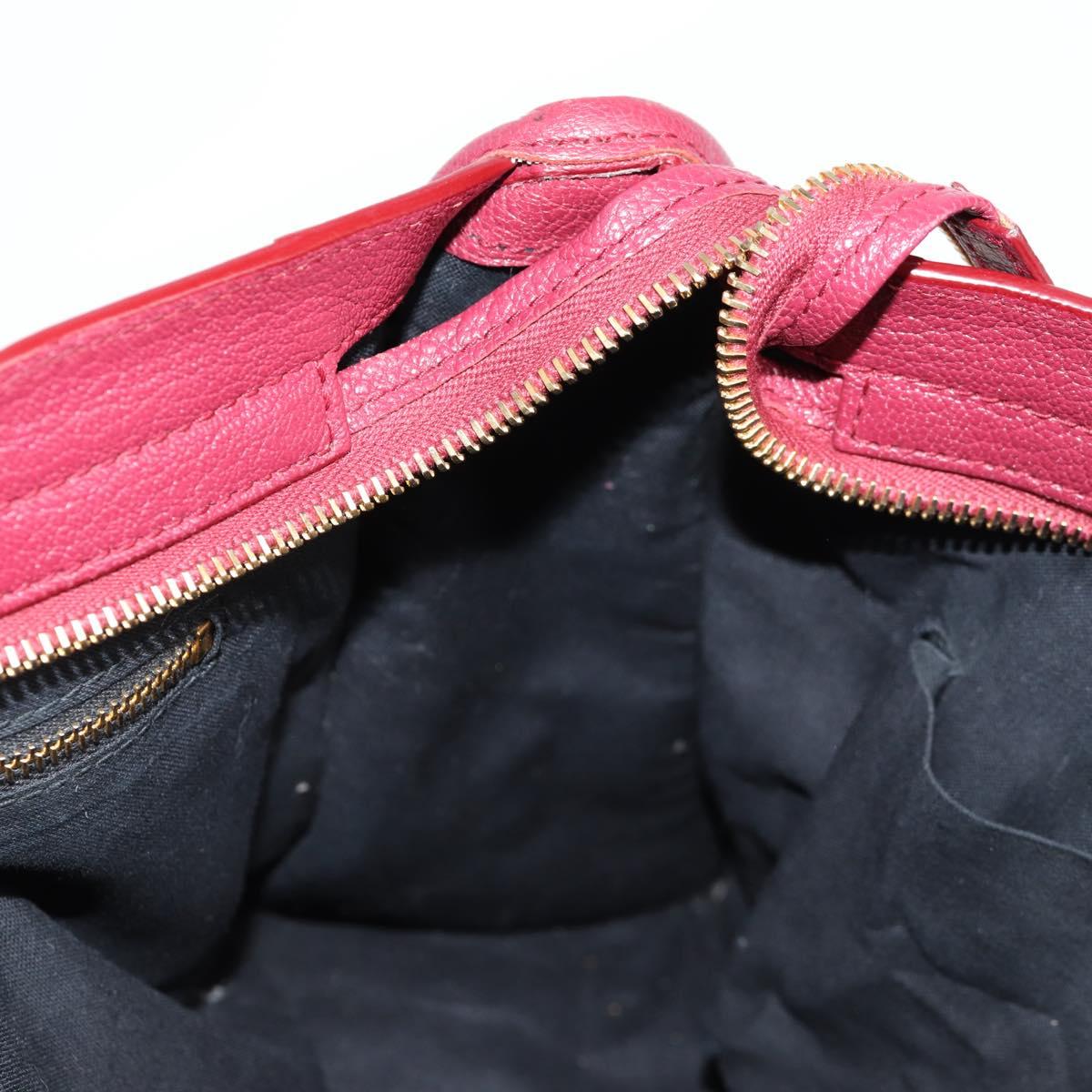 BALENCIAGA Classic Metallic Edge City S Bag Leather Red Gold 432831 Auth am8323M