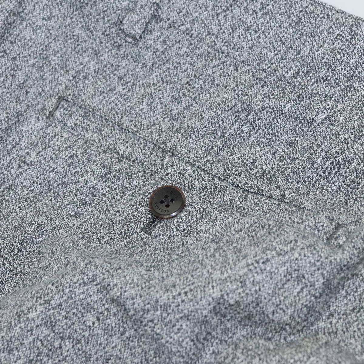 LOUIS VUITTON Bottoms Pants Cotton Gray LV Auth am8342