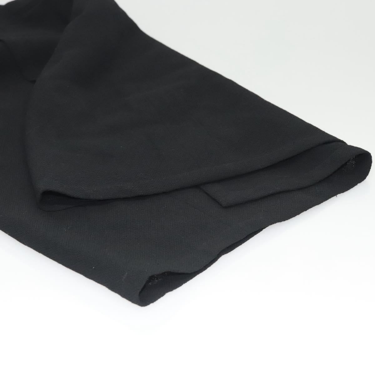 CHANEL Skirt Wool Black CC Auth am8344