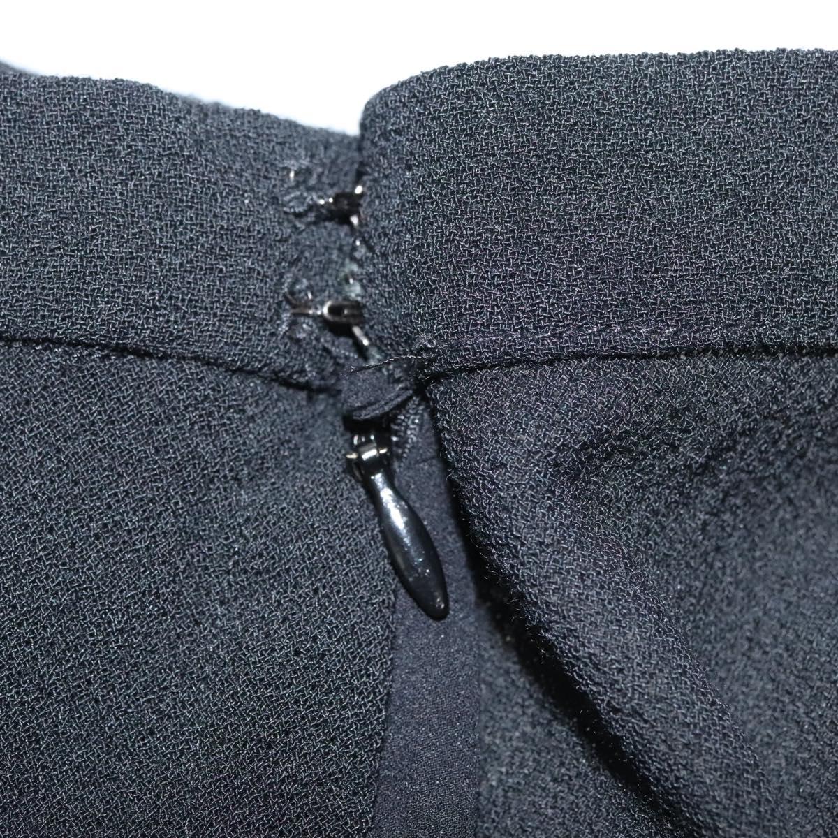 CHANEL Skirt Wool Black CC Auth am8344