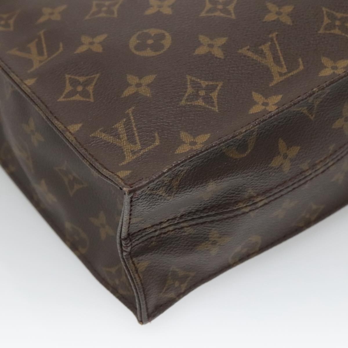 LOUIS VUITTON Monogram Sac Plat Hand Bag M51140 LV Auth am8350
