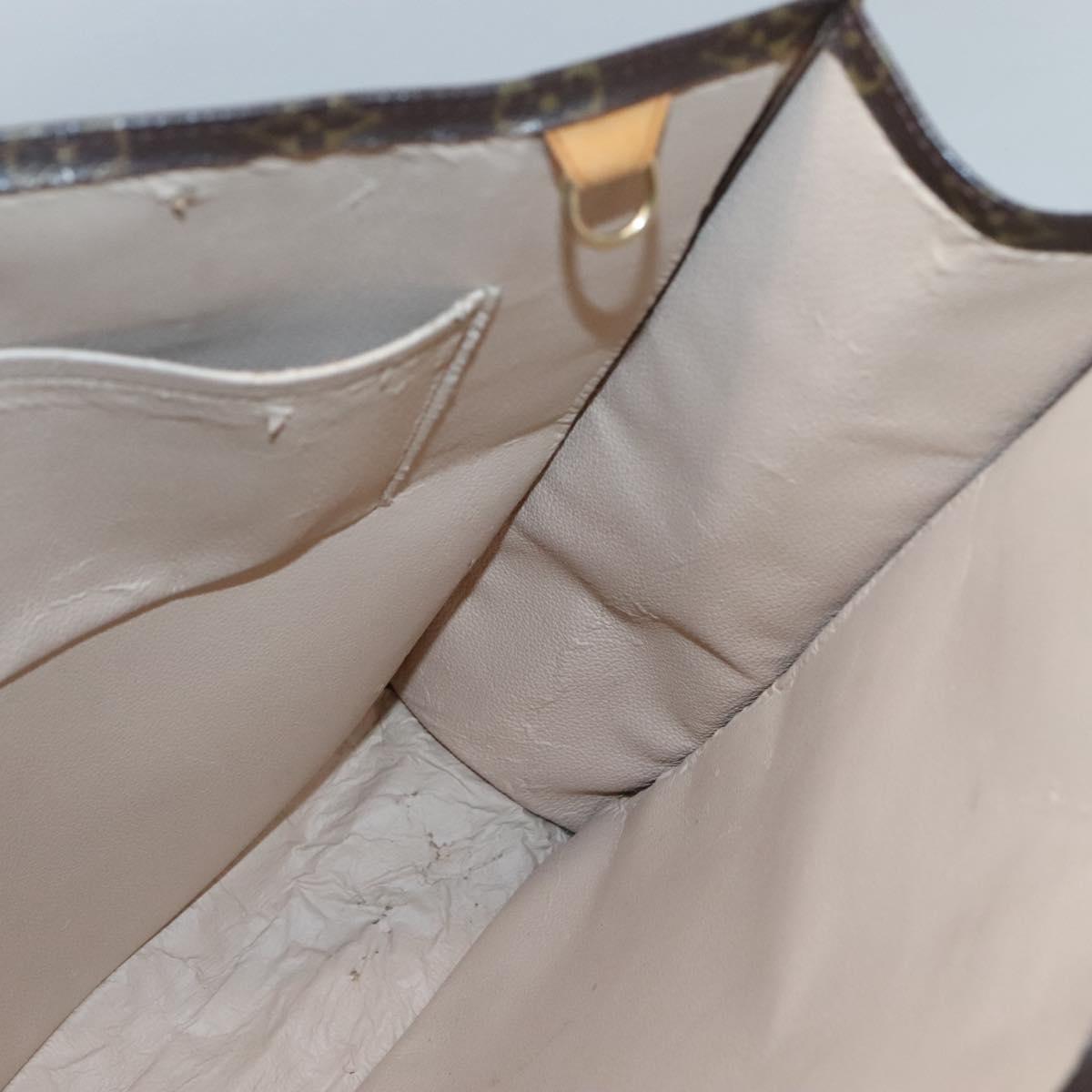 LOUIS VUITTON Monogram Sac Plat Hand Bag M51140 LV Auth am8350