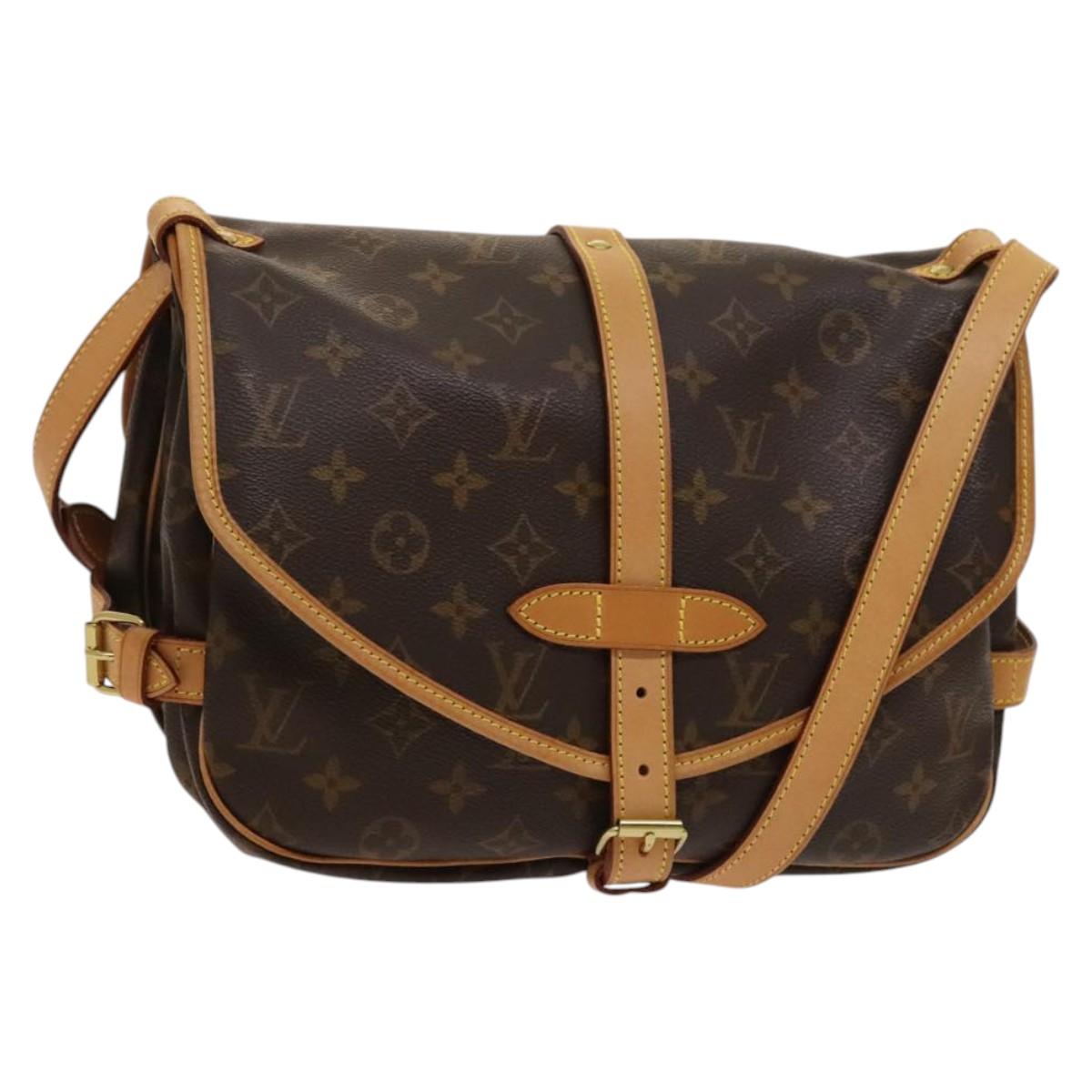 LOUIS VUITTON Monogram Saumur 30 Shoulder Bag M42256 LV Auth am8351