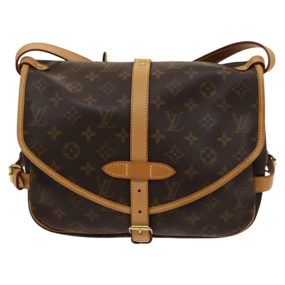 LOUIS VUITTON Monogram Saumur 30 Shoulder Bag M42256 LV Auth am8351