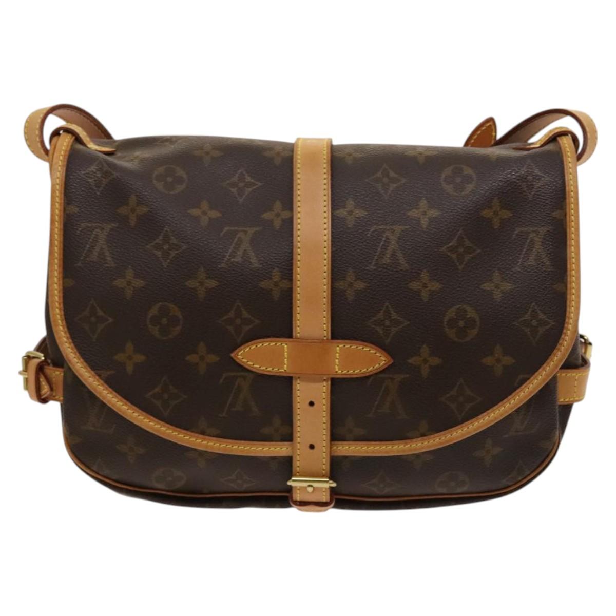 LOUIS VUITTON Monogram Saumur 30 Shoulder Bag M42256 LV Auth am8351