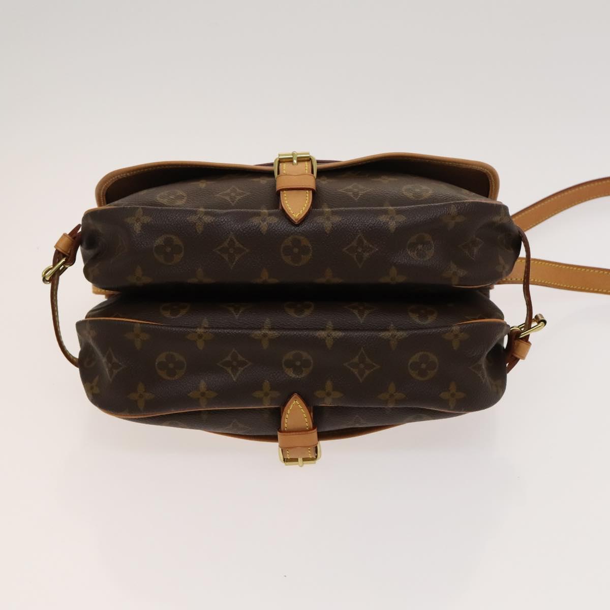 LOUIS VUITTON Monogram Saumur 30 Shoulder Bag M42256 LV Auth am8351