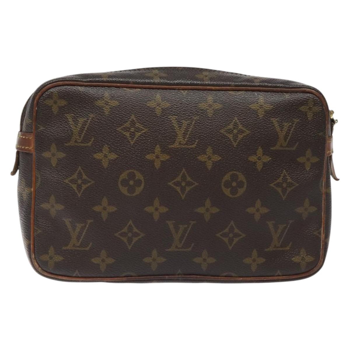 LOUIS VUITTON Monogram Compiegne 23 Clutch Bag M51847 LV Auth am8359