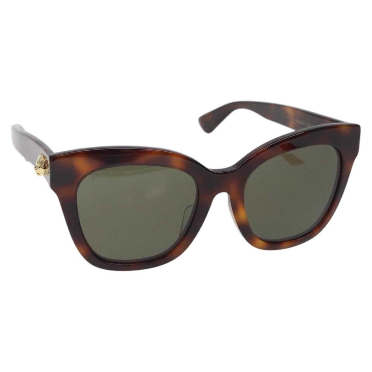 GUCCI Sunglasses plastic Brown Auth am8362