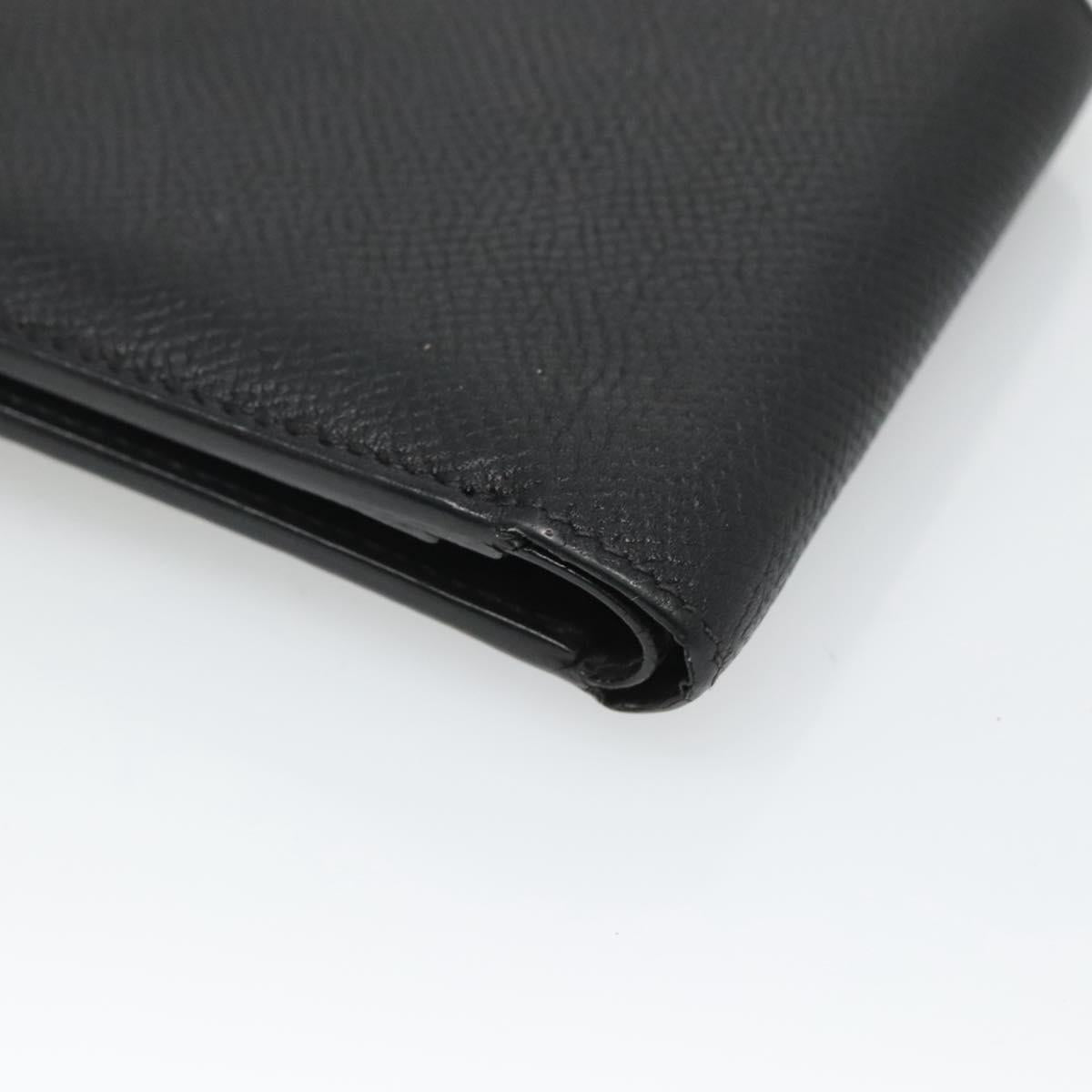 Dunhill Wallet Leather Black Auth am8366