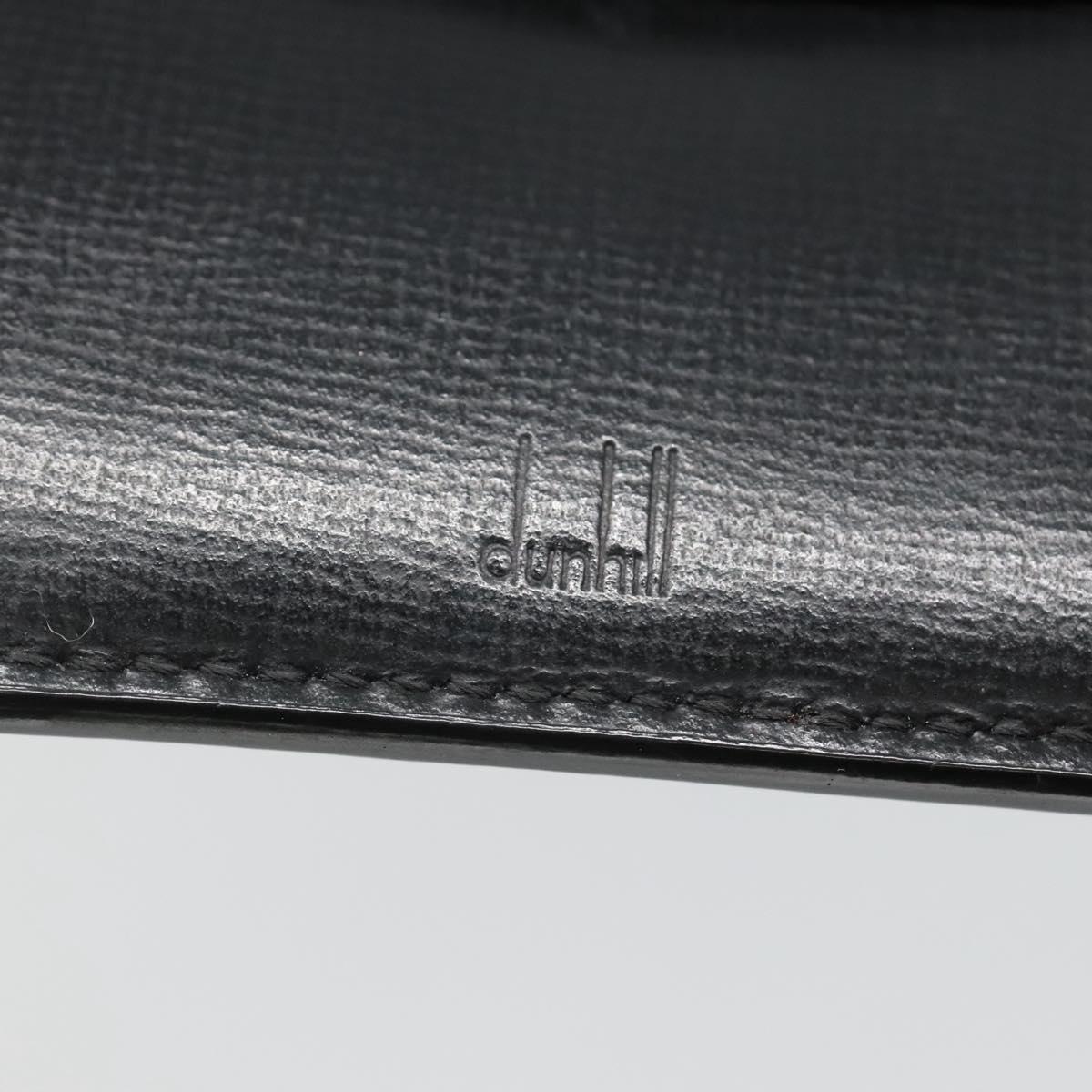 Dunhill Wallet Leather Black Auth am8366