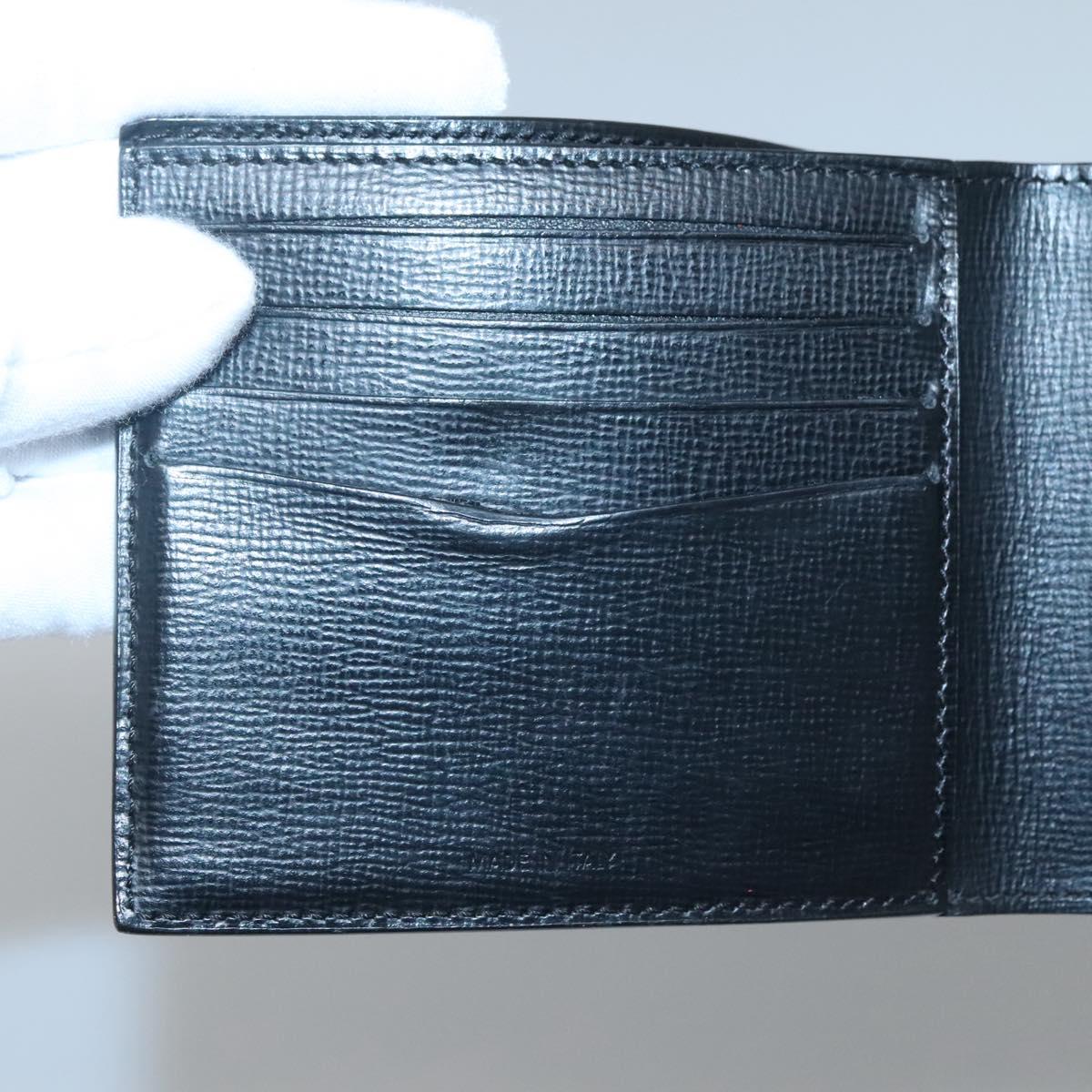 Dunhill Wallet Leather Black Auth am8366