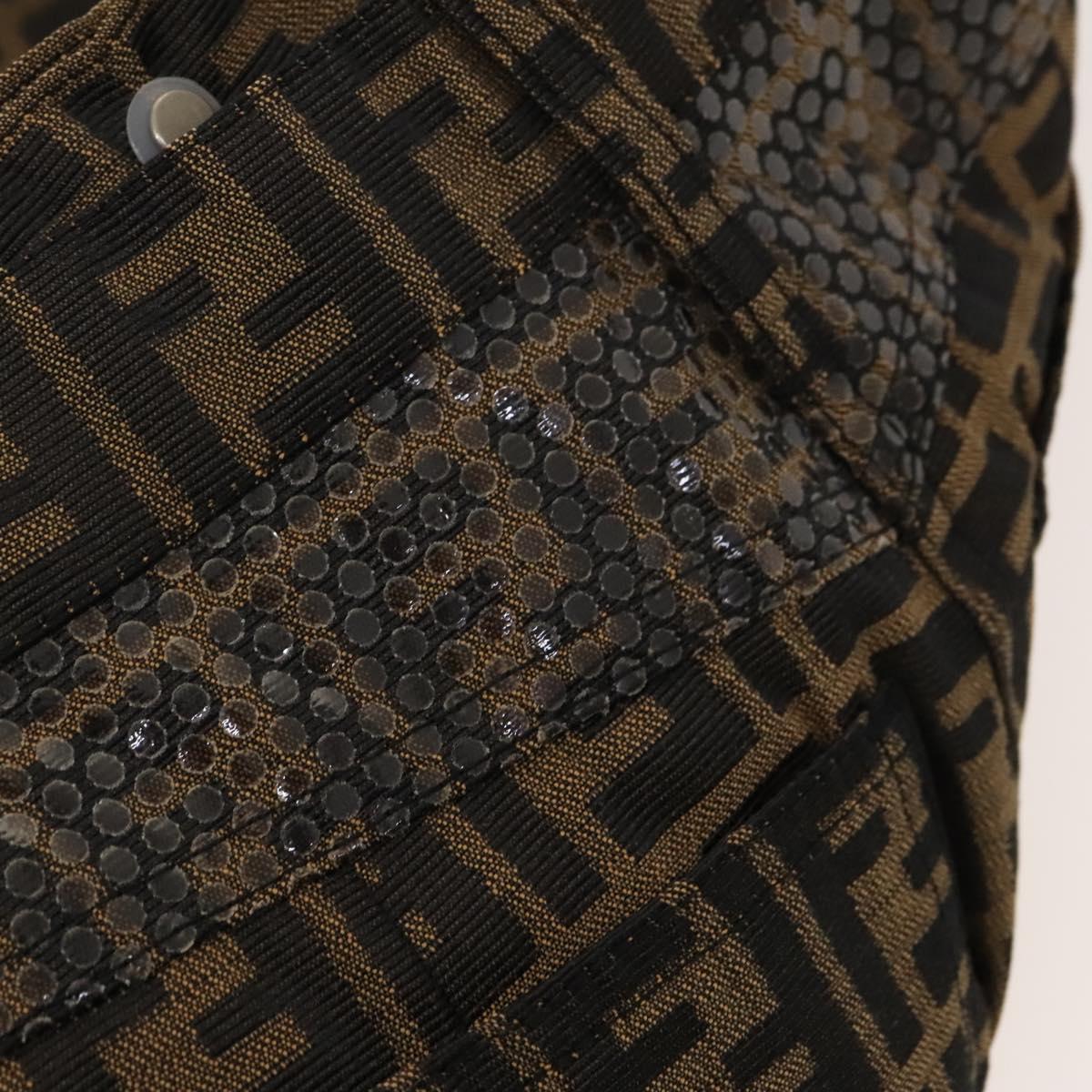 FENDI Zucca Canvas Skirt Black Brown Auth am8388