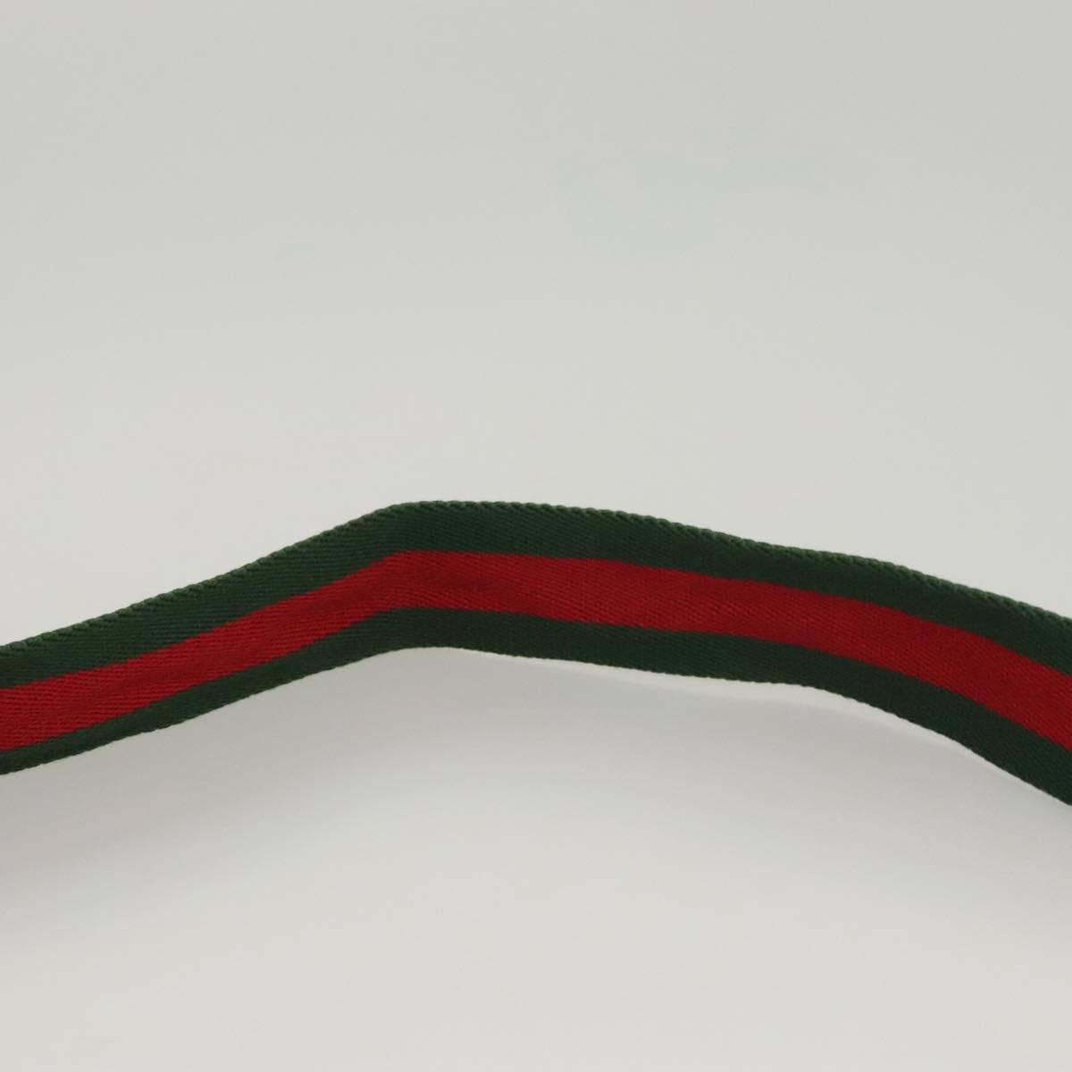 GUCCI GG Canvas Web Sherry Line Shoulder Bag Beige Green Red 189751 Auth am8390