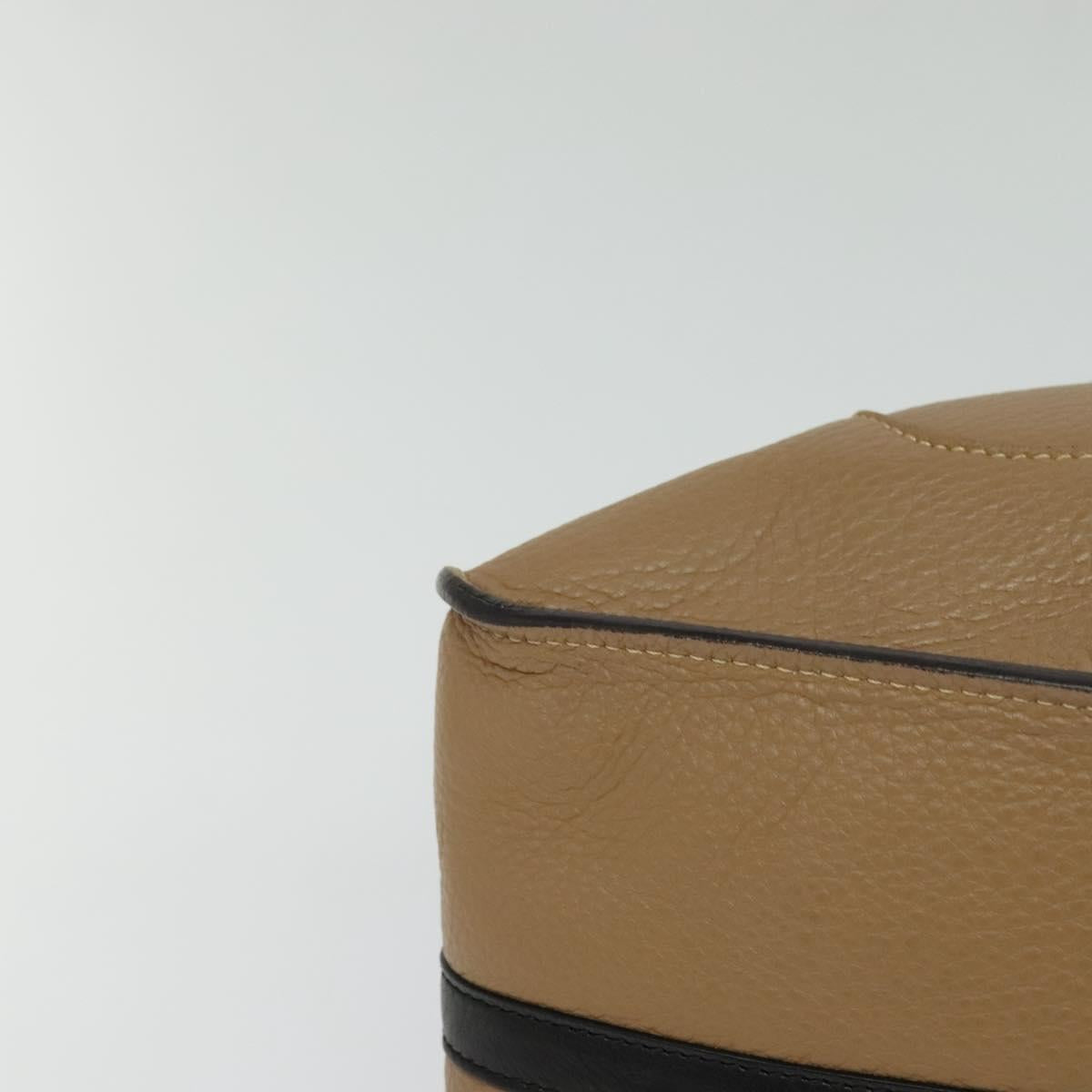 Chloe Hailey Hand Bag Leather 2way Beige Gold Auth am8424