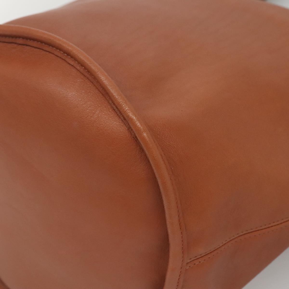 Coach Shoulder Bag Leather Brown Auth am8426