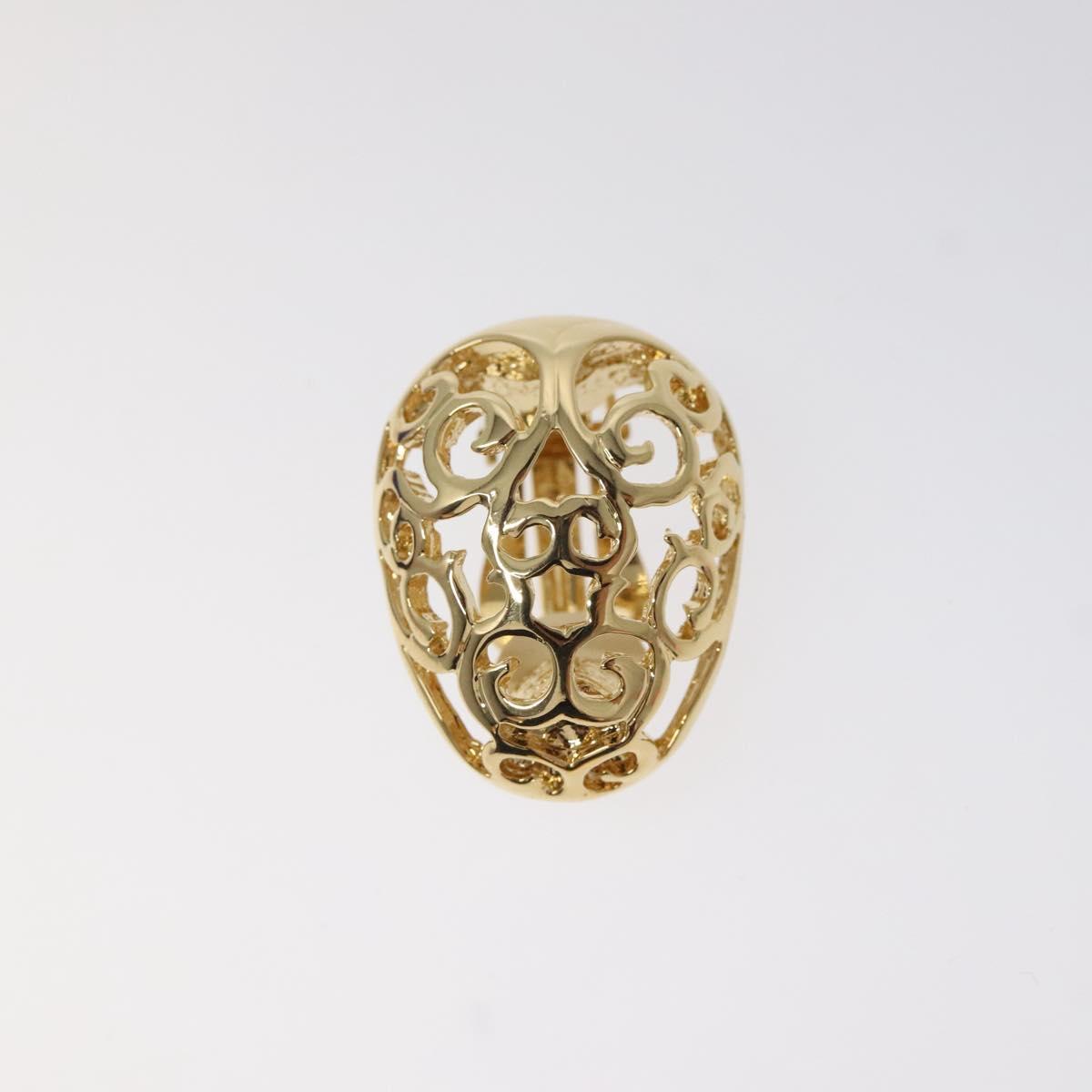 SAINT LAURENT Earring Earring Metal Gold Auth am8436