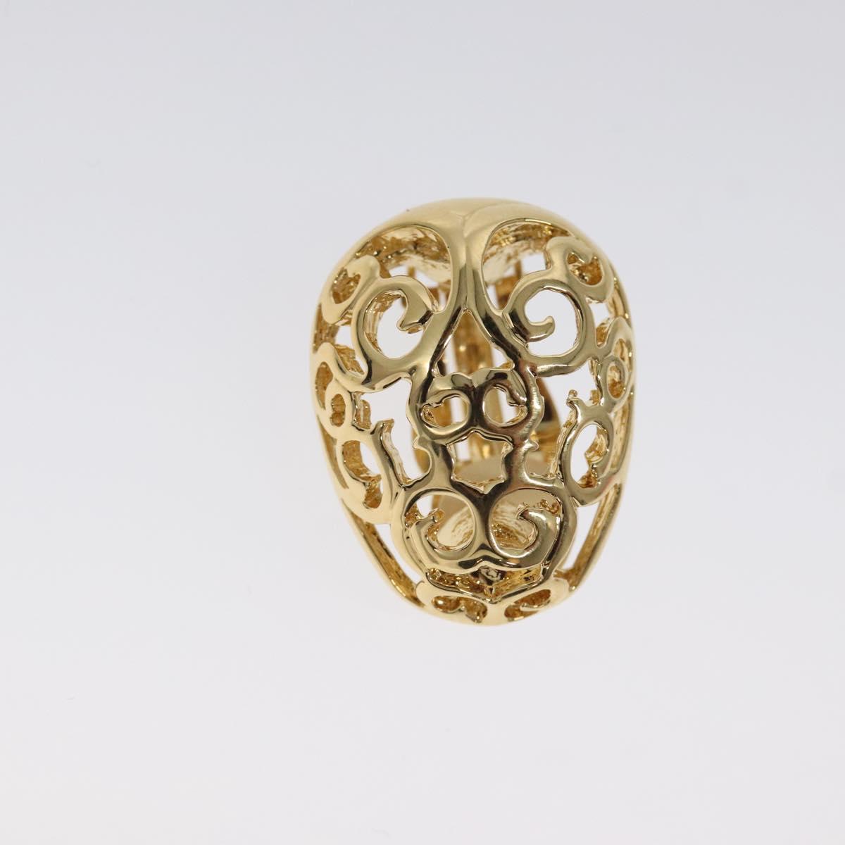 SAINT LAURENT Earring Earring Metal Gold Auth am8436