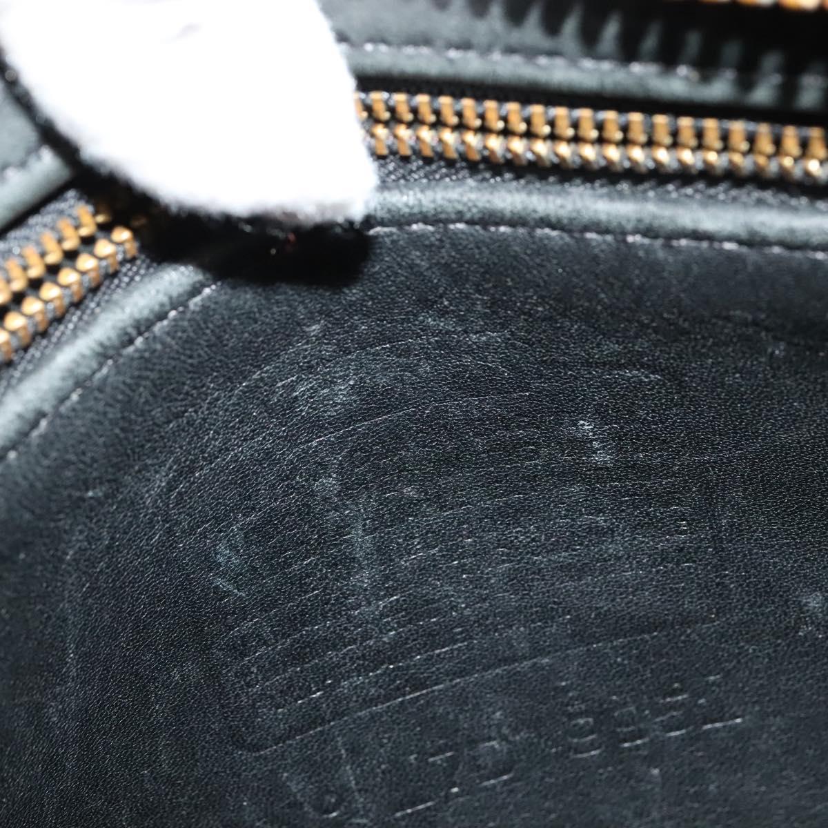 Coach Shoulder Bag Leather Black Gold Auth am8476