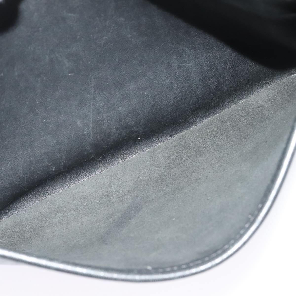 Coach Shoulder Bag Leather Black Gold Auth am8476