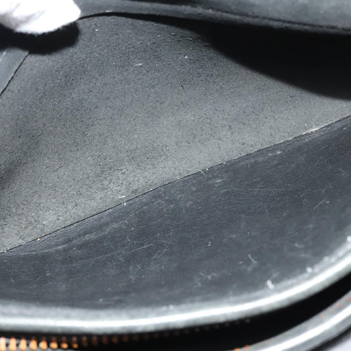 Coach Shoulder Bag Leather Black Gold Auth am8476