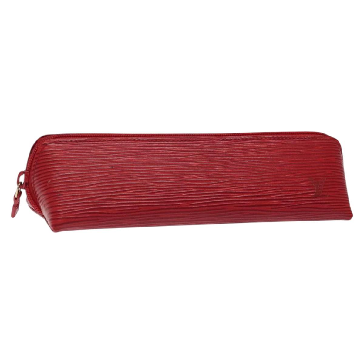 LOUIS VUITTON Epi Trousse Crayons Pen Case Red M56547 LV Auth am8480