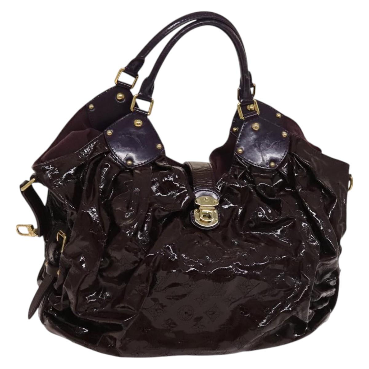LOUIS VUITTON Mahina Surya XL Tote Bag Enamel Purple LV Auth am8556