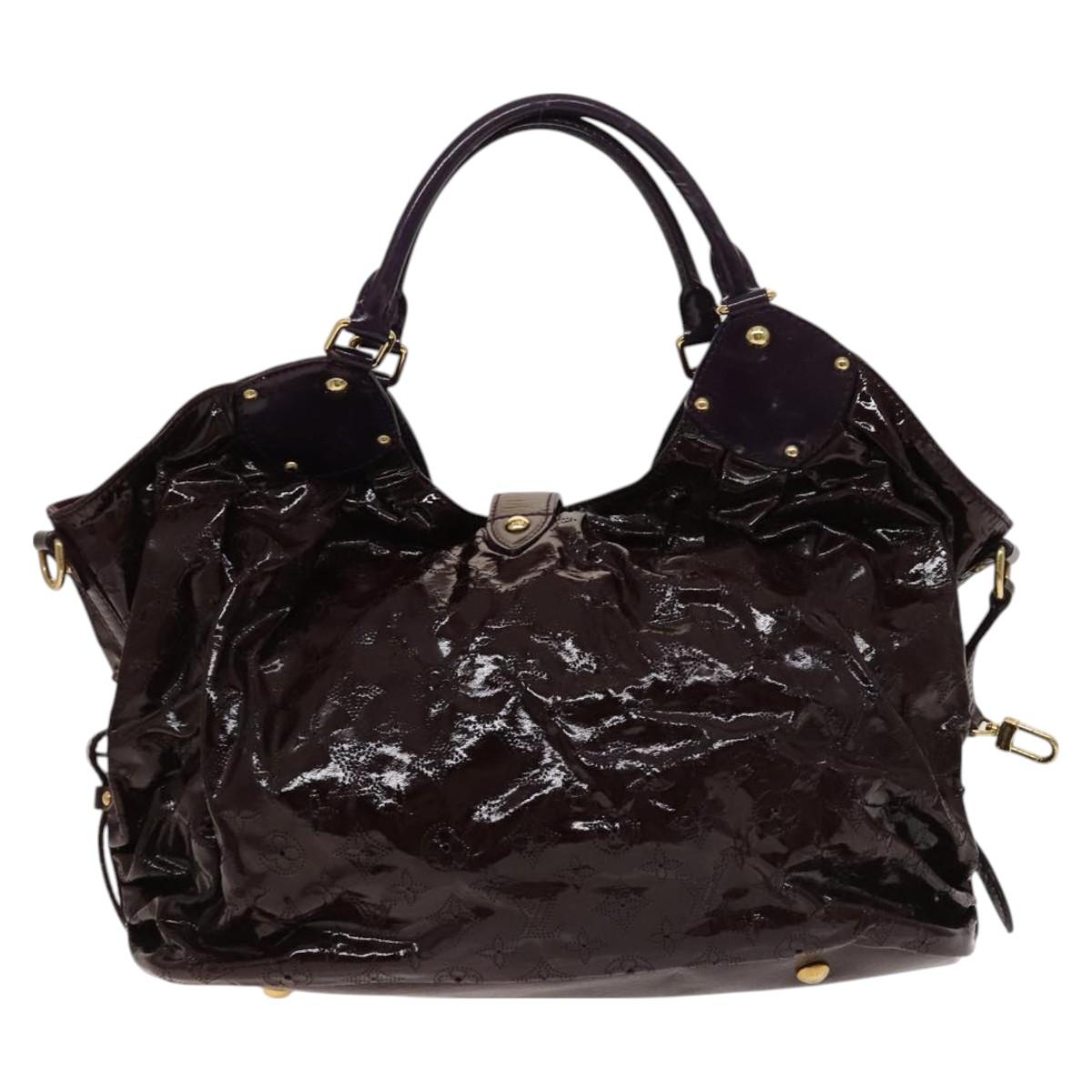 LOUIS VUITTON Mahina Surya XL Tote Bag Enamel Purple LV Auth am8556