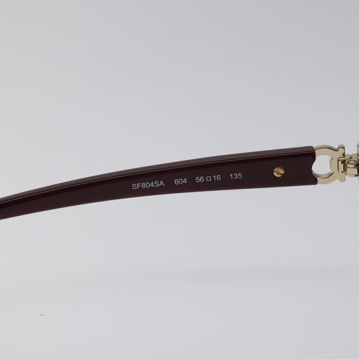 Salvatore Ferragamo Gancini Sunglasses plastic Bordeaux Auth am8572