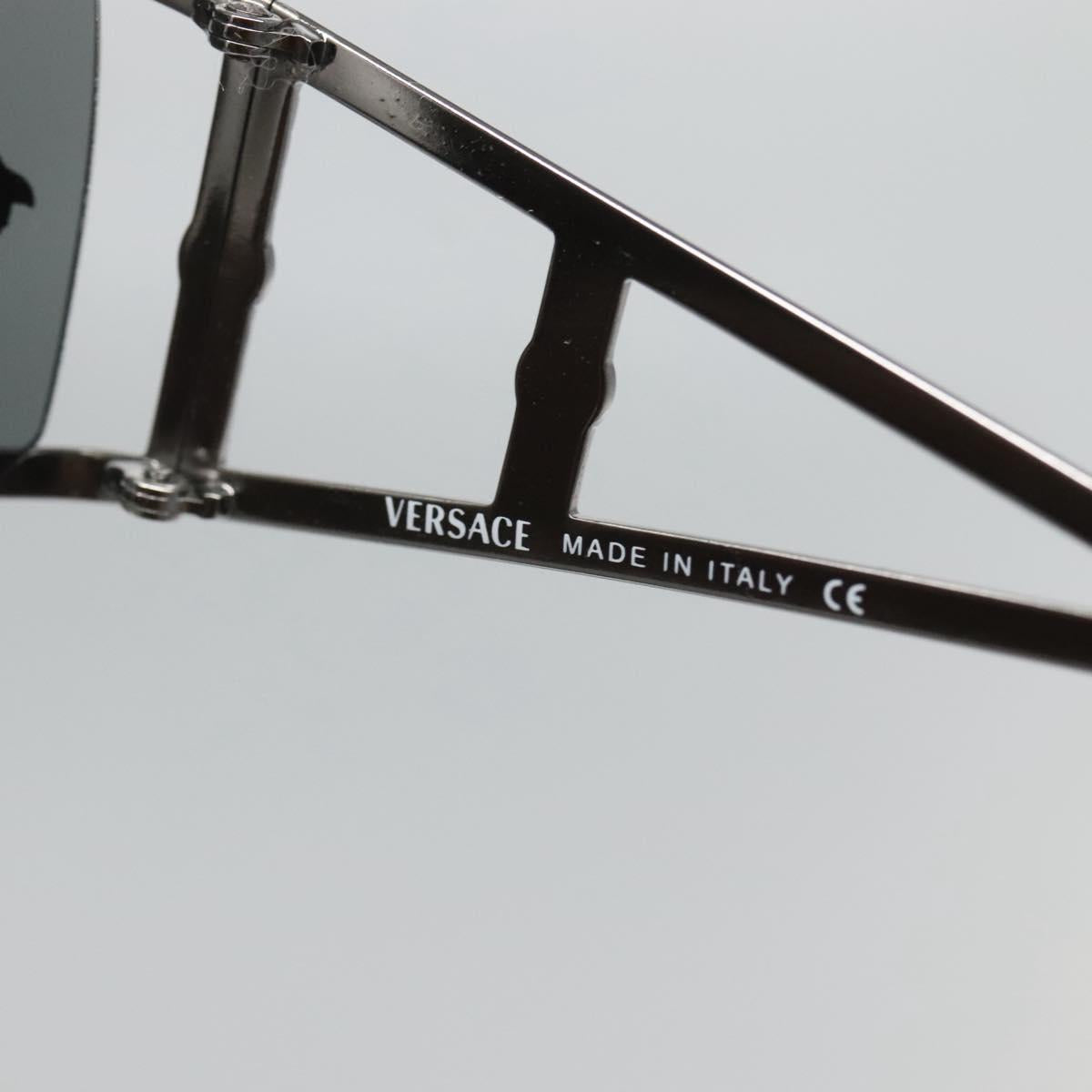 VERSACE Sunglasses metal Silver Auth am8573