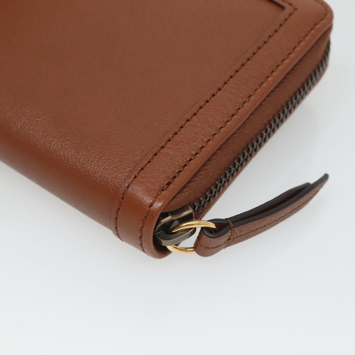 GUCCI Diana Continental Wallet Long Wallet Leather Brown Gold 658634 Auth am8592