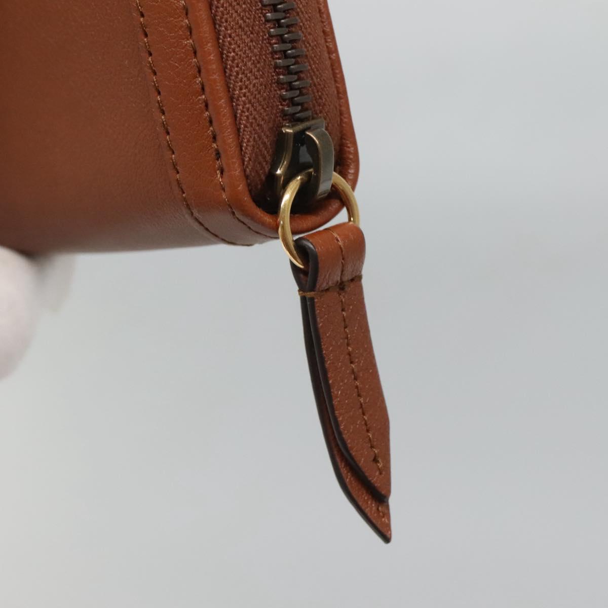GUCCI Diana Continental Wallet Long Wallet Leather Brown Gold 658634 Auth am8592