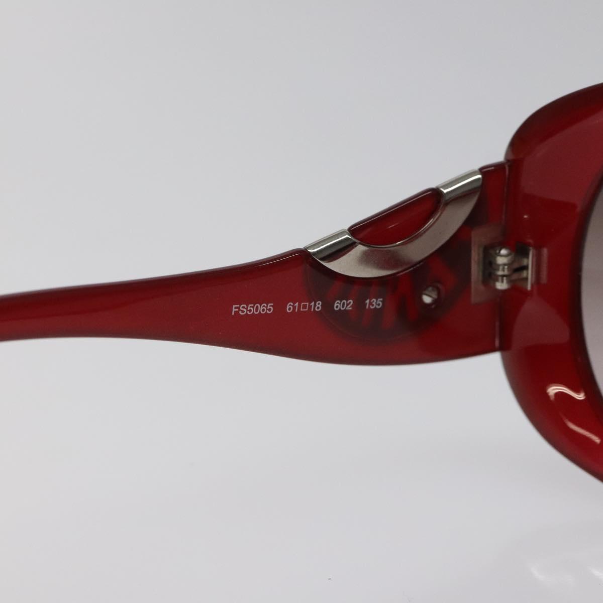 FENDI Sunglasses plastic Red Auth am8594