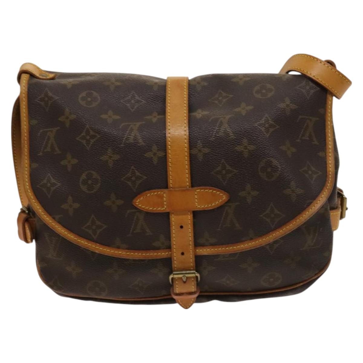 LOUIS VUITTON Monogram Saumur 30 Shoulder Bag M42256 LV Auth am8612